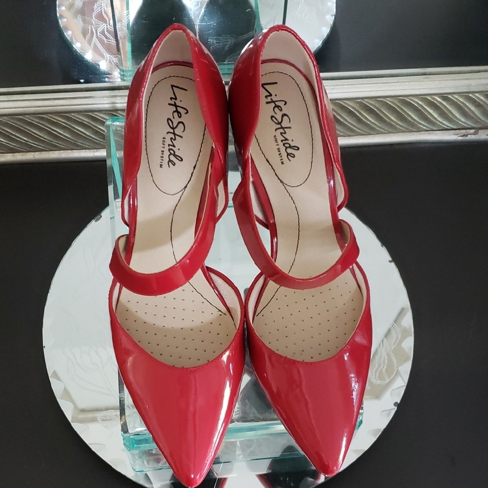 Life Stride Women's Striking Red Heels